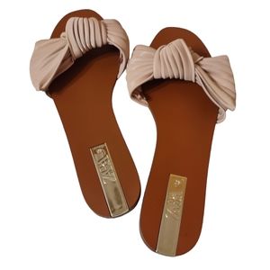 Zara Knotted Flat Sandals Ladies Size 9/10 or 40